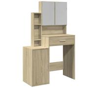 Vidaxl tocador con mueble roble sonoma 80x35x132 cm
