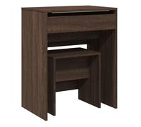 vidaXL Tocador con Taburete marrón Roble 60x40x113,5 cm, Mesa tocador, tocador, tocador de Dormitorio, Mesa de Maquillaje, Escritorio de Maquillaje