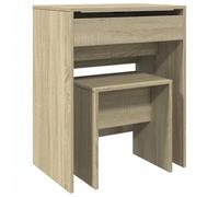 Vidaxl tocador con taburete roble sonoma 60x40x113,5 cm