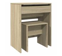 vidaXL Tocador con Taburete Roble Sonoma 60x40x113,5 cm, Mesa tocador, tocador, tocador de Dormitorio, Mesa de Maquillaje, Escritorio de Maquillaje
