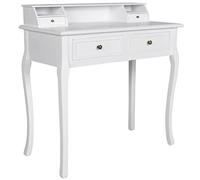 vidaXL Tocador con Cajones Clásica Madera Blanco Mesa de Maquillaje Cómoda