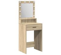 vidaXL Mesa tocador con Luces LED Roble Sonoma 50x41x135 cm