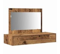 vidaXL Mesa tocador Colgante de Pared Madera Envejecida 100x40x70 cm