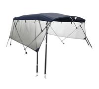 vidaXL Toldo Bimini 4 Arcos con Paredes Laterales de Malla, toldo Bimini para Barco, toldo Bimini para Barco, toldo Bimini en Barco, toldo Bimini