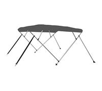 vidaXL Toldo Bimini de 4 Arcos para Barco Embarcación de Recreo Antimoho Correas de Nailon Ajustables Estable Parasol Gris Antracita 243x196x137 cm