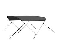 vidaXL Toldo Bimini de 2 Arcos para Barco Embarcación de Recreo Antimoho Correas de Nailon Ajustables Estable Parasol Gris Antracita 180x150x110 cm