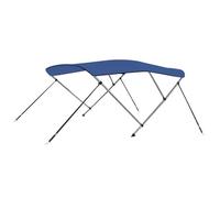 vidaXL Toldo Bimini de 3 arcos – Lona anti-moho, correas de nailon ajustables, duradero – Azul