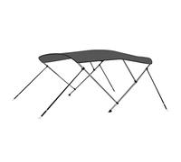 vidaXL Toldo Bimini 3 arcos para barco – Antimoho, correas de nailon ajustables, gris antracita