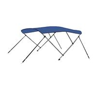 vidaXL Toldo Bimini de 3 Arcos Techo de Embarcación Barco Protegedor de Sol Luz Lluvia Parasol Altura Ajustable Recubrimiento de PU Azul