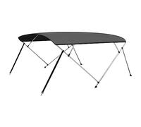 vidaXL Toldo Bimini de 4 Arcos para Barco Embarcación de Recreo Antimoho Correas de Nailon Ajustables Estable Parasol Gris Antracita