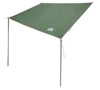vidaXL Toldo Camping Rectangular 350 x 240 cm Verde - Poliéster Resistente al Clima. Este Refugio Duradero Incluye Anclajes para el Suelo y un diseño Que Deja Pasar el Aire, Ideal para Acampar o par