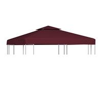 vidaXL Toldo de Cenador 2 Niveles 310 g/m² 3x3 m Burdeos Pabellón Patio Casa