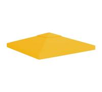 vidaXL Toldo de Cenador 2 Niveles Cubierta Superior Techo Carpa Repuesto Protección Parasol Patio Jardín Exterior 310 g/m² 3x3 m Amarillo