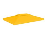 vidaXL Toldo de Cenador 2 Niveles Cubierta Superior Techo Carpa Repuesto Protección Parasol Patio Jardín Exterior 310 g/m² 4x3 m Amarillo