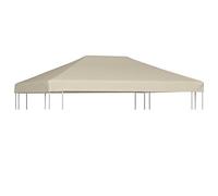 vidaXL Toldo de Cenador, Cubierta Superior de Carpa, Techo de Repuesto, Pabellón para Jardín Patio Terraza Casa, Beige 311 g/m² 4x3 m