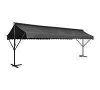 vidaXL Toldo de Pie Independiente Lona con Patas de Patio Jardín Parasol Portátil de Exterior Terraza Acero y Tela PU Gris Antracita 600x300 cm