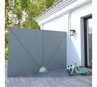vidaXL Toldo de Terraza Lateral Plegable 300x200 cm Gris Patio Balcón Jardín