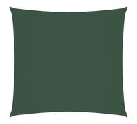 vidaXL Toldo Parasol Lona Protector Solar Sombra de Patio Jardín Terraza Balcón Parque Exterior de Vela Cuadrado de Tela Oxford Verde Oscuro 6x6 m