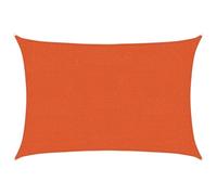 vidaXL Toldo de Vela Parasol Lona Protector Solar Sombra de Patio Jardín Terraza Balcón Parque Exterior Naranja HDPE 160 g/m² 2x2,5 m