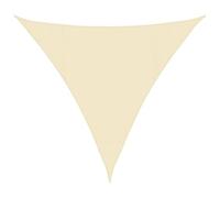 vidaXL Toldo de Vela Parasol Lona Protector Solar Sombra de Patio Jardín Terraza Balcón Parque Exterior HDPE Color Crema 160 g/m² 4,5x4,5x4,5 m