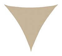vidaXL Toldo de Vela Parasol Lona Protector Solar Sombra de Patio Jardín Terraza Balcón Parque Exterior Triangular de Tela Oxford Beige 6x6x6 m