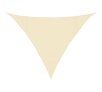 vidaXL Toldo de Vela Parasol Lona Protector Solar Sombra de Patio Jardín Terraza Balcón Parque Infantil Exterior Crema HDPE 160 g/m² 3,5x3,5x4,9 m