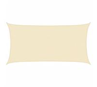 vidaXL Toldo de Vela Parasol Lona Protector Solar Sombra de Patio Jardín Terraza Balcón Parque Infantil Exterior Crema HDPE 160 g/m² 2x3,5 m