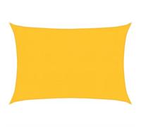 vidaXL Toldo de Vela Parasol Lona Protector Solar Sombra de Patio Jardín Terraza Balcón Parque Infantil Exterior HDPE Amarillo 160 g/m² 3x4 m