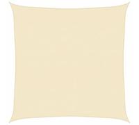 vidaXL Toldo de Vela Parasol Lona Protector Solar Sombra de Patio Jardín Terraza Balcón Parque Infantil Exterior Crema HDPE 160 g/m² 7x7 m