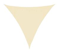 vidaXL Toldo de Vela Parasol Lona Protector Solar Sombra de Patio Jardín Terraza Balcón Parque Infantil Exterior Crema HDPE 160 g/m² 3x3x3 m