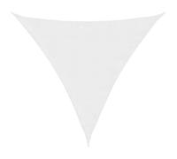 vidaXL Toldo de Vela Parasol Lona Protector Solar Sombra Patio Jardín Terraza Balcón Parque Exterior Triangular de Tela Oxford Blanco 4x4x4 m
