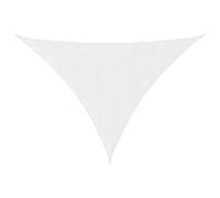 vidaXL Toldo de Vela Parasol Lona Protector Solar Sombra Patio Jardín Terraza Balcón Parque Exterior Triangular de Tela Oxford Blanco 3x4x4 m