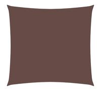 vidaXL Toldo de Vela Parasol Lona Protector Solar Sombra Patio Jardín Terraza Balcón Parque Exterior Cuadrado de Tela Oxford Marrón 4x4 m