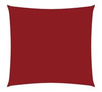 vidaXL Toldo de Vela Parasol Lona Protector Solar Sombra Patio Jardín Terraza Balcón Parque Exterior Cuadrado de Tela Oxford Rojo 3x3 m