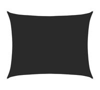 vidaXL Toldo de Vela Parasol Lona Protector Solar Sombra Patio Jardín Terraza Balcón Parque Infantil Exterior HDPE Negro 160 g/m² 6x7 m