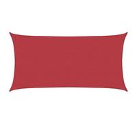 vidaXL Toldo de Vela Parasol Lona Protector Solar Sombra Patio Jardín Terraza Balcón Parque Infantil Exterior Rojo HDPE 160 g/m² 3x6 m