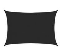 vidaXL Toldo de Vela Parasol Lona Protector Solar Sombra Patio Jardín Terraza Balcón Parque Infantil Exterior Negro HDPE 160 g/m² 3x4 m