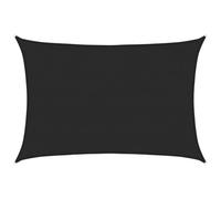 vidaXL Toldo de Vela Parasol Lona Protector Solar Sombra Patio Jardín Terraza Balcón Parque Infantil Exterior HDPE Negro 160 g/m² 5x6 m