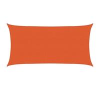 vidaXL Toldo de Vela Parasol Lona Protector Solar Sombra Patio Jardín Terraza Balcón Parque Infantil Exterior Naranja HDPE 160 g/m² 2,5x4,5 m