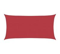 vidaXL Toldo de Vela Parasol Lona Protector Solar Sombra Patio Jardín Terraza Balcón Parque Infantil Exterior Rojo HDPE 160 g/m² 2x3,5 m
