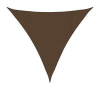vidaXL Toldo de Vela Parasol Lona Protector Solar Sombra Patio Jardín Terraza Balcón Parque Infantil Exterior HDPE Marrón 160 g/m² 4x4x4 m