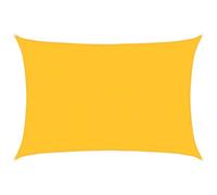 vidaXL Toldo de Vela Rectangular HDPE Amarillo 160 g/m² 5x6 m, Vela de Sombra Solar, Toldo de Patio