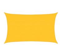 vidaXL Toldo de Vela Rectangular HDPE Amarillo 160 g/m² 5x8 m, Sombra de Sol, Toldo de Patio