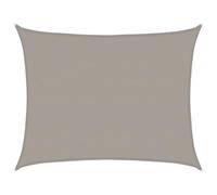 vidaXL Toldo de Vela Rectangular HDPE Gris Claro 160 g/m² 6x7 m, Vela de Sombra de Sol, Vela de Sombra, toldo de Patio, Vela de Sombra Solar