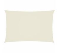 vidaXL Toldo de Vela Rectangular Lona de Sombra Protección Rayos UV Patio Exteriores Jardín Aire Libre Terraza Piscina de Tela Oxford Crema 2x4 m