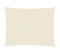 vidaXL Toldo de Vela Rectangular Lona de Sombra Protección Rayos UV Patio Exteriores Jardín Aire Libre Terraza Piscina de Tela Oxford Crema 4x6 m