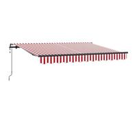 vidaXL Toldo electrico Que se Recoge de en Rojo y Blanco. Tiene un Marco de Antracita, Ideal para Usar al Aire Libre, Mide 3.5 x 2m, está Hecho de poliéster Resistente a los UV y el Metal Tiene un re