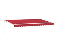 vidaXL Toldo eléctrico retráctil Rojo y Blanco de 4 x 2 m, con Marco de Metal. Es una solución Ideal para Sombra Exterior, Resistente a los UV, Repelente al Agua y a Prueba de decoloración. Tiene Rep