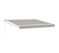 vidaXL Toldo Manual Gris Claro 300 x 250 x 165 cm Poliéster, Jardín y Terraza, Materiales Modernos Resistente al UV, Toldos Ajustables, Sombra Elegante para Exterior