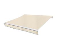 vidaXL Toldo Jardín Plegable 400 cm Motorizado Crema Terraza Balcón Patio Casa